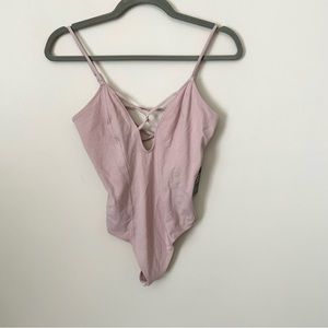 NWT Express Pink Lace Back Bodysuit